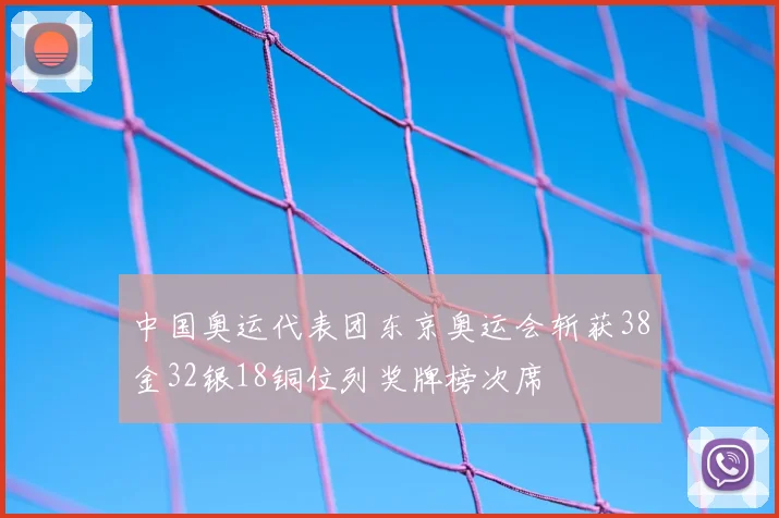 中国奥运代表团东京奥运会斩获38金32银18铜位列奖牌榜次席